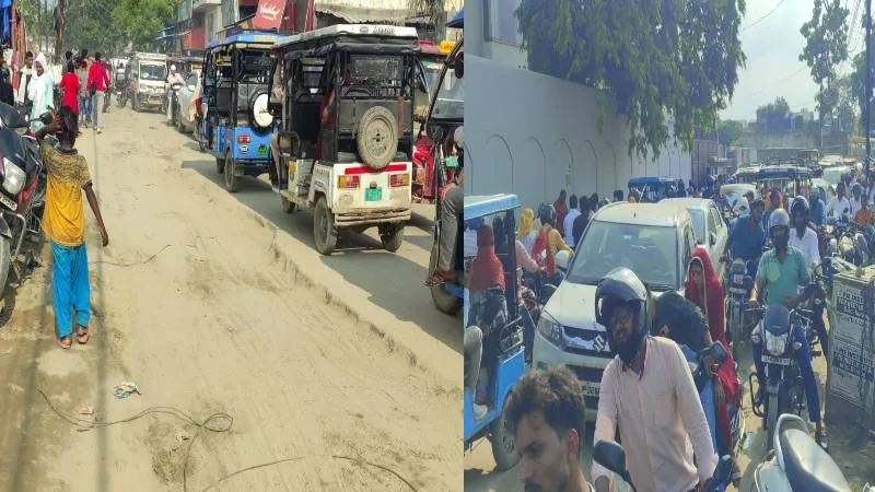 अयोध्या: सीवर लाइन डालने के बाद भी खुले छोड़ दिए गड्ढे, रोज लगता है घंटो जाम