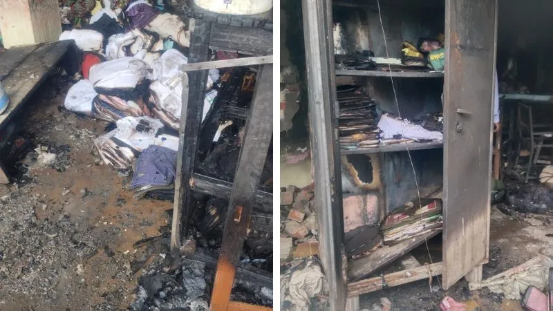 Unnao Fire : स्वराज्य आश्रम खादी भंडार में लगी भीषण आग, धू-धू कर जला, 15 लाख का माल जलकर राख
