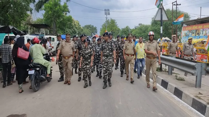 बहराइच: भारत-नेपाल सीमा पर खुद ही यात्रियों की जांच करने लगीं एसएसबी की डीजी