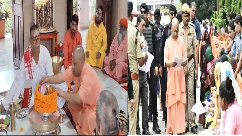 गोरखनाथ मंदिर में मुख्यमंत्री योगी ने किया रुद्राभिषेक, जनता दर्शन में सुनी लोगों की समस्याएं