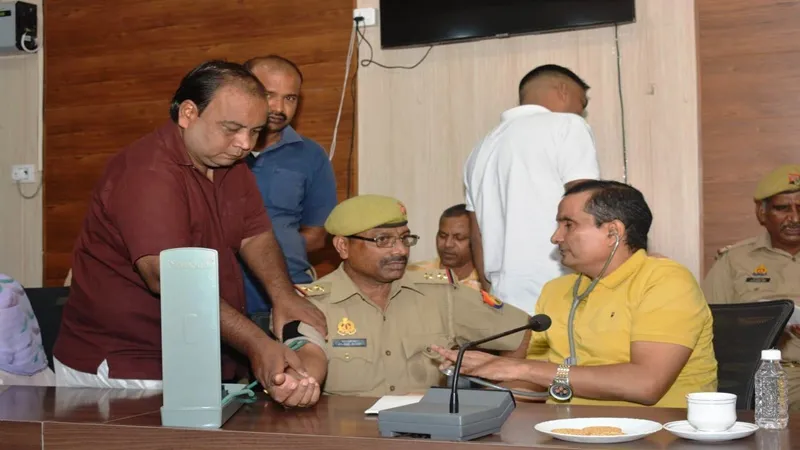 अयोध्या: पुलिस लाइन में लगा शिविर, हुई कर्मियों की जांच