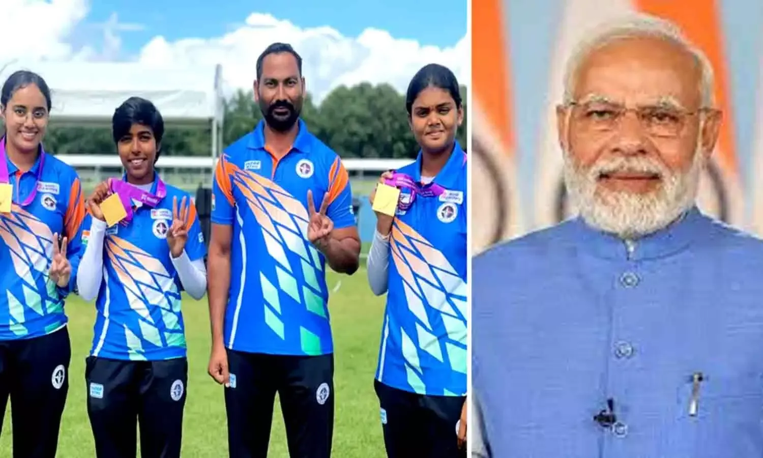  विश्व चैंपियन महिला कंपाउंड टीम को मोदी ने दी बधाई, ट्वीट कर कही ये बात...