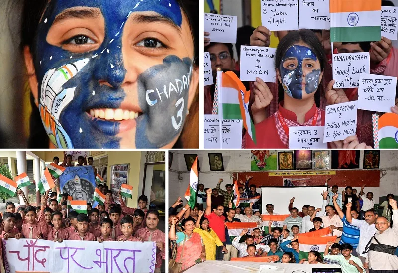 चांद पर चंद्रयान, भारत महान...मिशन चंद्रयान-3 पूरा होते ही खुशी से झूम उठा मुरादाबाद