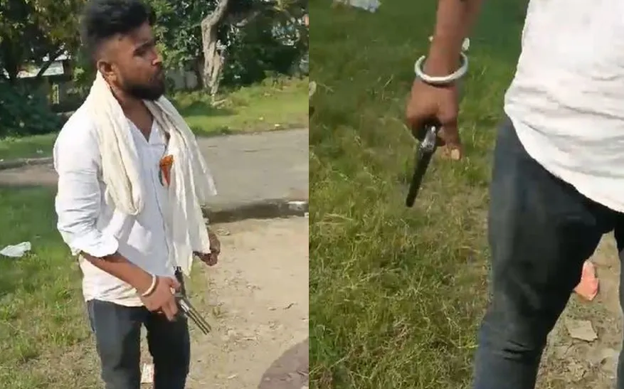 बरेली: दबंगों ने ताना रिवाल्वर...जांच में निकला सिगरेट जलाने का लाइटर, वीडियो वायरल