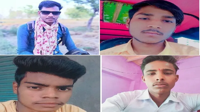 संभल : अज्ञात वाहन की टक्कर से खाई में पलटी कार, दो भाइयों समेत चार की मौत