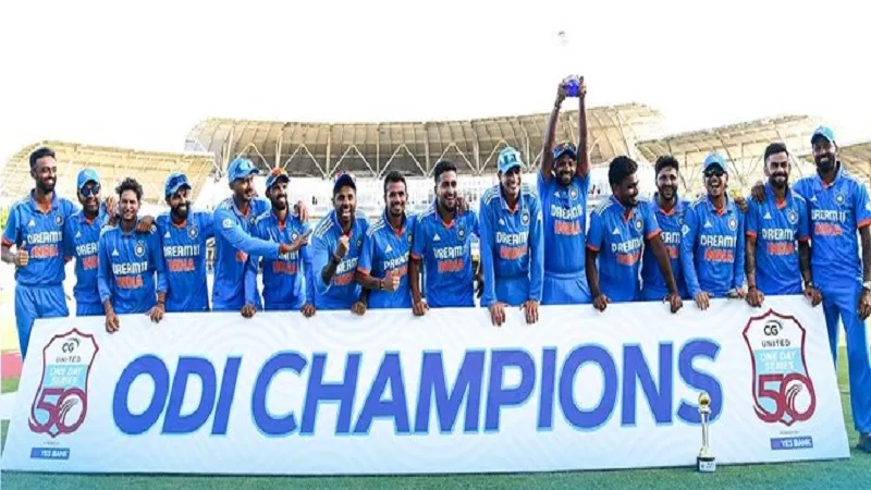 IND vs WI : भारत ने जीती वनडे सीरीज, आखिरी मैच में वेस्टइंडीज को 200 रन से हराया