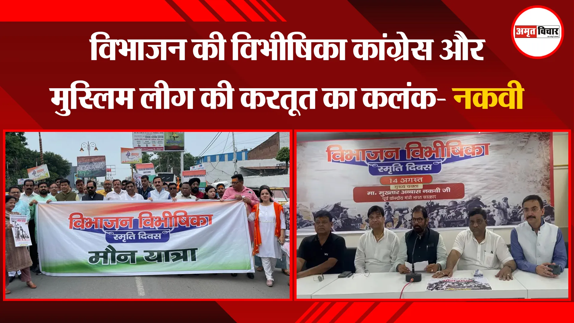 बरेली: विभाजन की विभीषिका कांग्रेस और मुस्लिम लीग की करतूत का कलंक- नकवी