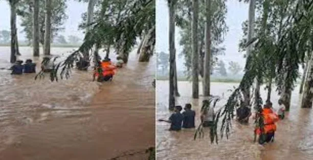हमीरपुर: मान खड्ड में आई बाढ़ में फंसे 25 लोगों को निकाला गया