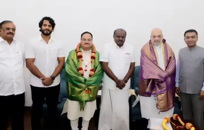 शाह और नड्डा से मिले कुमारस्वामी, जनता दल और भाजपा का हुआ गठबंधन 