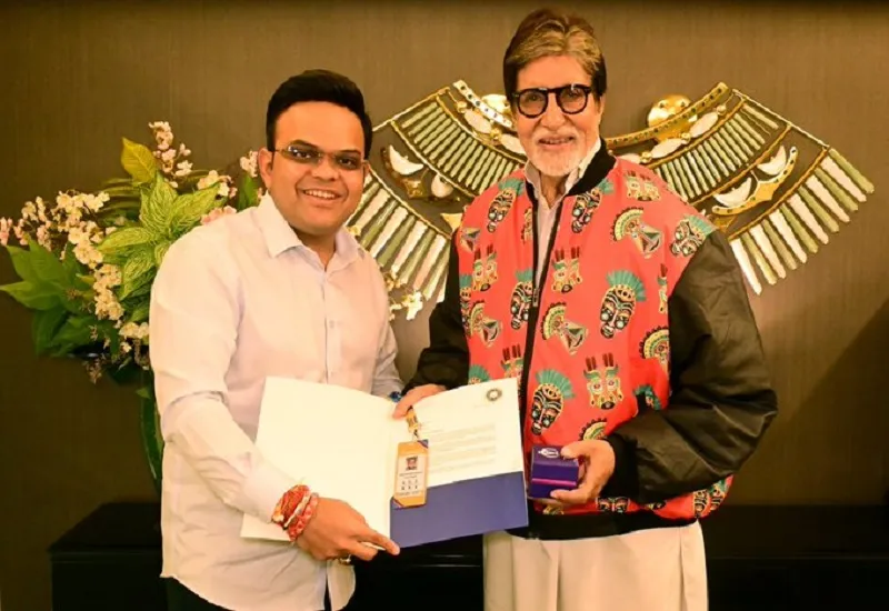 ICC World Cup 2023 : BCCI सचिव Jay Shah ने अमिताभ बच्चन को दिया विश्व कप का गोल्डन टिकट 