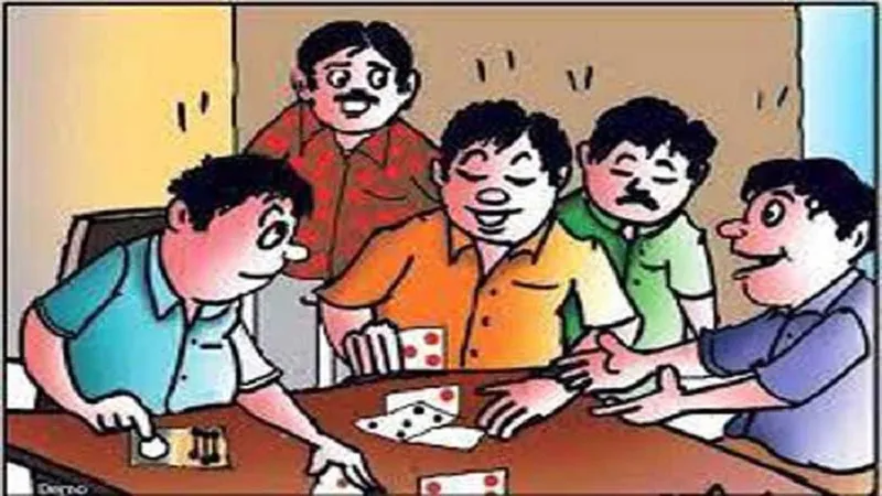 मुरादाबाद: नागफनी में मस्जिद के पास जुआ खेलते पांच युवकों को दबोचा