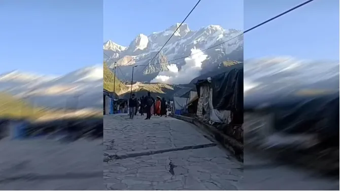 रुद्रप्रयाग: केदारनाथ में हुआ हिमस्खलन, लोग ने फ़ोन निकाल कर शूट की वीडियो 