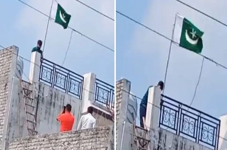 मुरादाबाद : घर पर फहराया पाकिस्तानी झंडा तो इलाके में मचा बवाल, बाप-बेटा गिरफ्तार, देशद्रोह का मुकदमा दर्ज