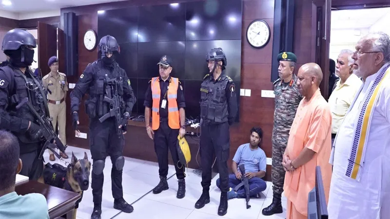 यूपी पुलिस और एनएसजी के संयुक्त अभ्यास कार्यक्रम का मुख्यमंत्री योगी ने किया अवलोकन