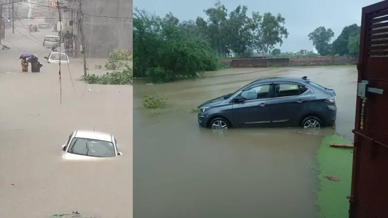 त्र तत्र सर्वत्र पानी ही पानी, 8 घंटे की मूसलाधार बारिश से जनजीवन अस्त-व्यस्त