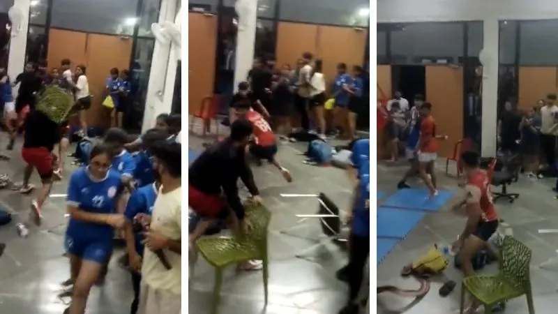 VIDEO : IIT Kanpur में खिलाड़ियों के बीच मारपीट से मची भगदड़… जमकर चली कुर्सियां, छात्राएं चिल्लाती आई नजर