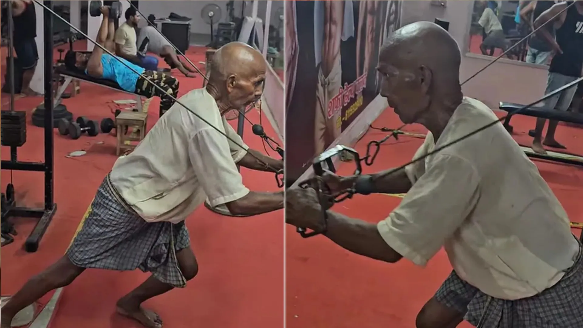 Viral Video: इंतकाम लेने की तैयारी में बुजुर्ग दादा! लुंगी पहन GYM में बहाया पसीना, वीडियो देख उड़ जाएंगे होश