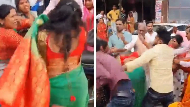 VIDEO: Jalaun में BJP का अनुशासन तार-तार, सड़क पर ही लड़ गई महिलाएं, चुटिया पकड़ कर एक दूसरे को पीटा