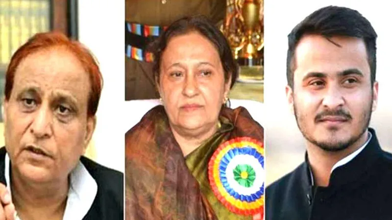 रामपुर : चार घंटे तक कोर्ट कस्टडी में रहे आजम, अब्दुल्ला और डा. तजीन, जीप में बैठते ही  जिंदाबाद के लगे नारे