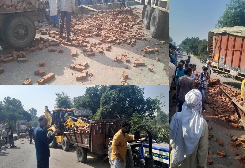 मुरादाबाद : ट्रक की टक्कर से ट्रैक्टर-ट्रॉली चालक की मौत, संभल रोड पर हुआ सड़क हादसा