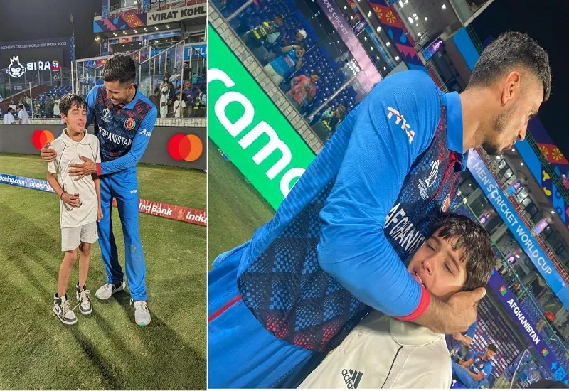 AFG Vs ENG : अफगानिस्तान की जीत के बाद मुजीब के गले लगकर फूट-फूटकर रोने लगा नन्हा फैन, दिल छू लेगा VIDEO