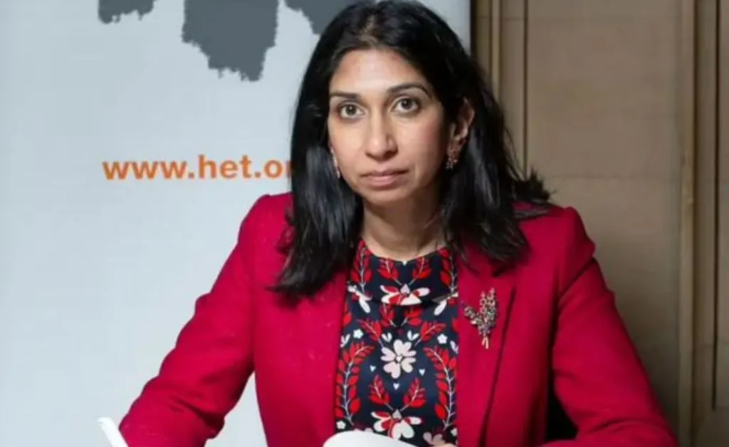 ब्रिटेन की गृह मंत्री सुएला ब्रेवरमैन ने कहा- फलस्तीनी झंडा फहराना वैध गतिविधि नहीं हो सकती