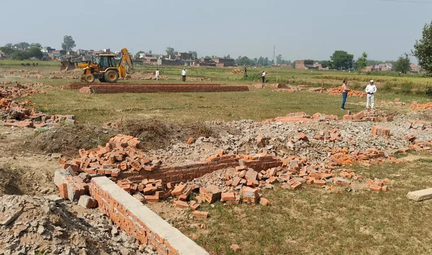 बरेली: 14 बीघा में बन रही अवैध कॉलोनियों को बीडीए ने किया ध्वस्त