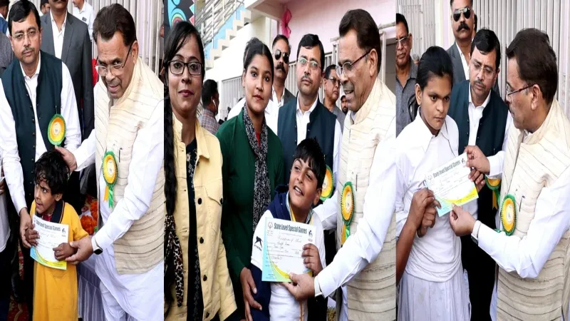 दिव्यांग बच्चों की 'हौसला' प्रतियोगिता का समापन, मंत्री नरेंद्र कश्यप ने विजेताओं को किया सम्मानित