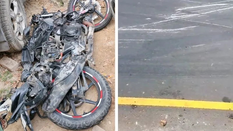 Kanpur Accident: ट्रक ने बाइक सवार को टक्कर मार तीन सौ मीटर घसीटा... मौत, हादसे के बाद बाइक हो गई चकनाचूर