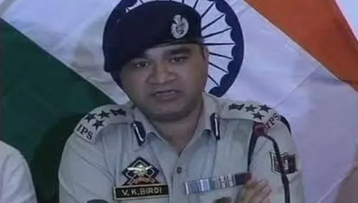 कश्मीर के नए पुलिस महानिरीक्षक होंगे वी के बिरदी