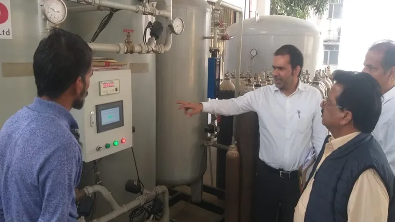 बहराइच: मेडिकल कॉलेज के ऑक्सीजन प्लांटों का हुआ मॉकड्रिल