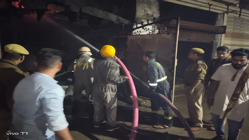 कानपुर: इलेक्ट्रॉनिक गोदाम में लगी भीषण आग, मचा हड़कंप 
