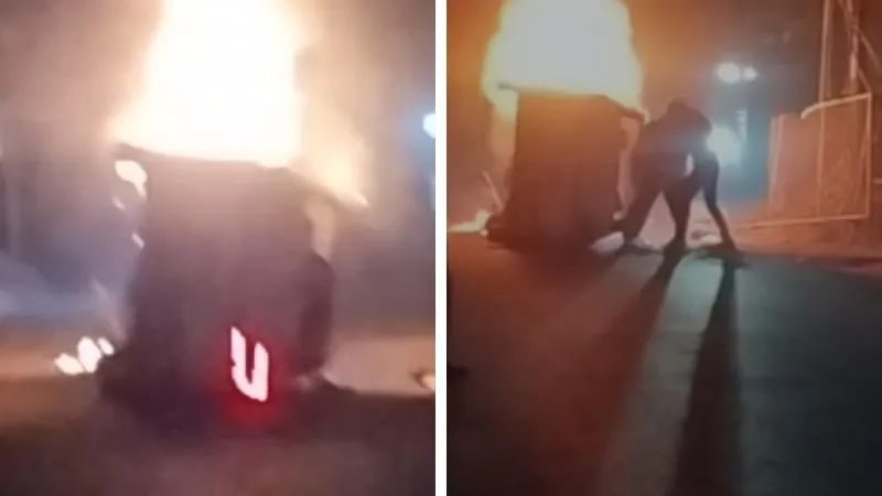 Auraiya: कार ट्रांसफार्मर से टकराकर पलटी… बनी आग का गोला, लोगों ने तीनों युवकों की ऐसे बचाई जान, देखें- VIDEO