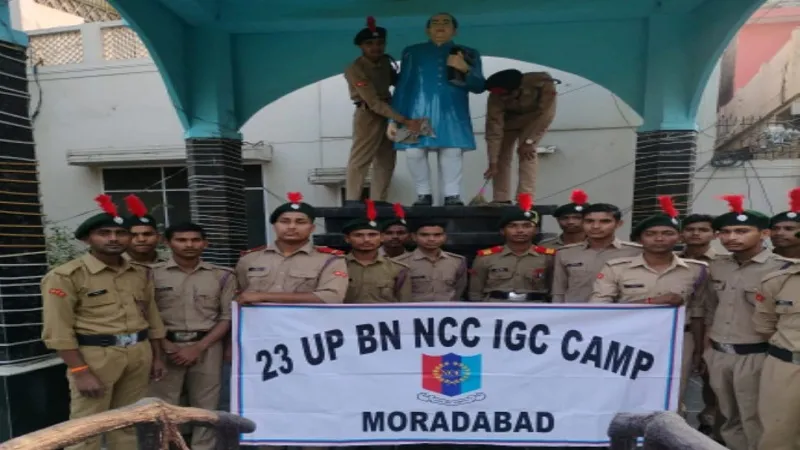 मुरादाबाद : 23 यूपी बटालियन एनसीसी के कैडटों ने चलाया स्वच्छता अभियान