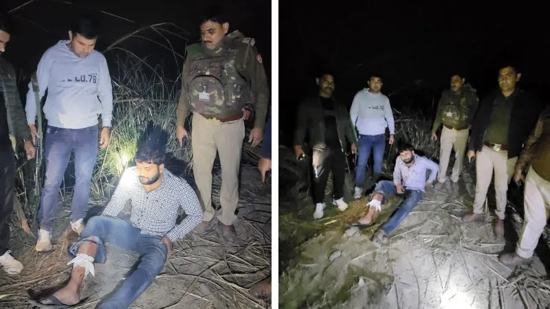 Etawah News: पुलिस की बदमाश से मुठभेड़, पैर में लगी गोली… गिरफ्तार, एसओ की बुलेटप्रूफ जैकेट में लगी