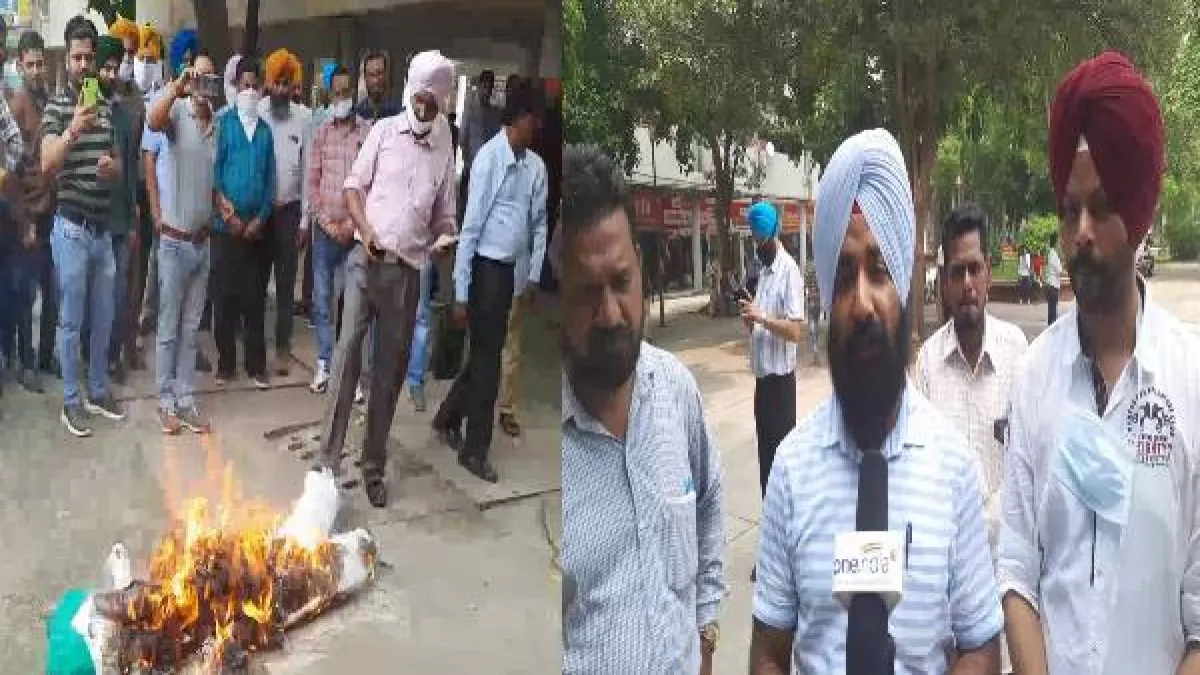 PSMSU की हड़ताल 17वें दिन जारी,  विरोध रैली में फूंका सरकार का पुतला