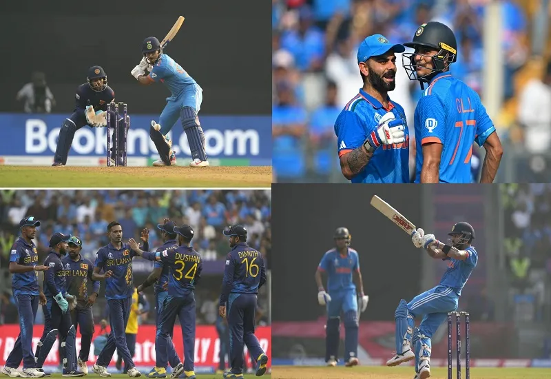 IND vs SL World Cup 2023 : कोहली-गिल और श्रेयस का तूफान, भारत ने श्रीलंका को दिया 358 रनों का टारगेट