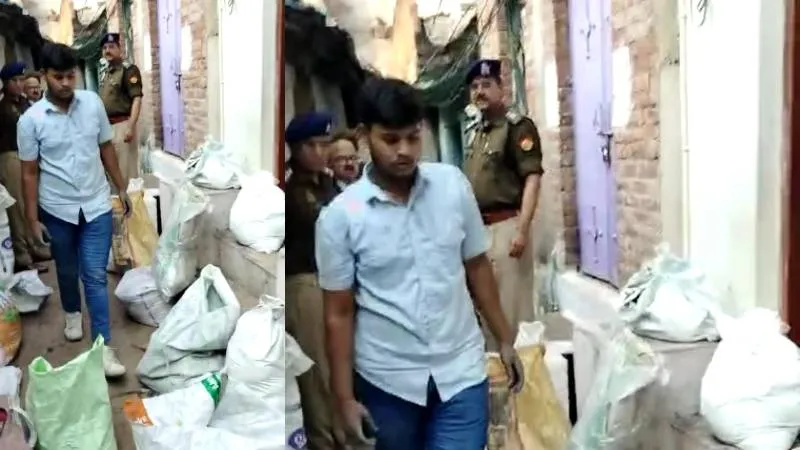 बांदा: 4.37 क्विंटल विस्फोटक पदार्थ के साथ पुलिस ने युवक को किया गिरफ्तार, पिता मौके से फरार