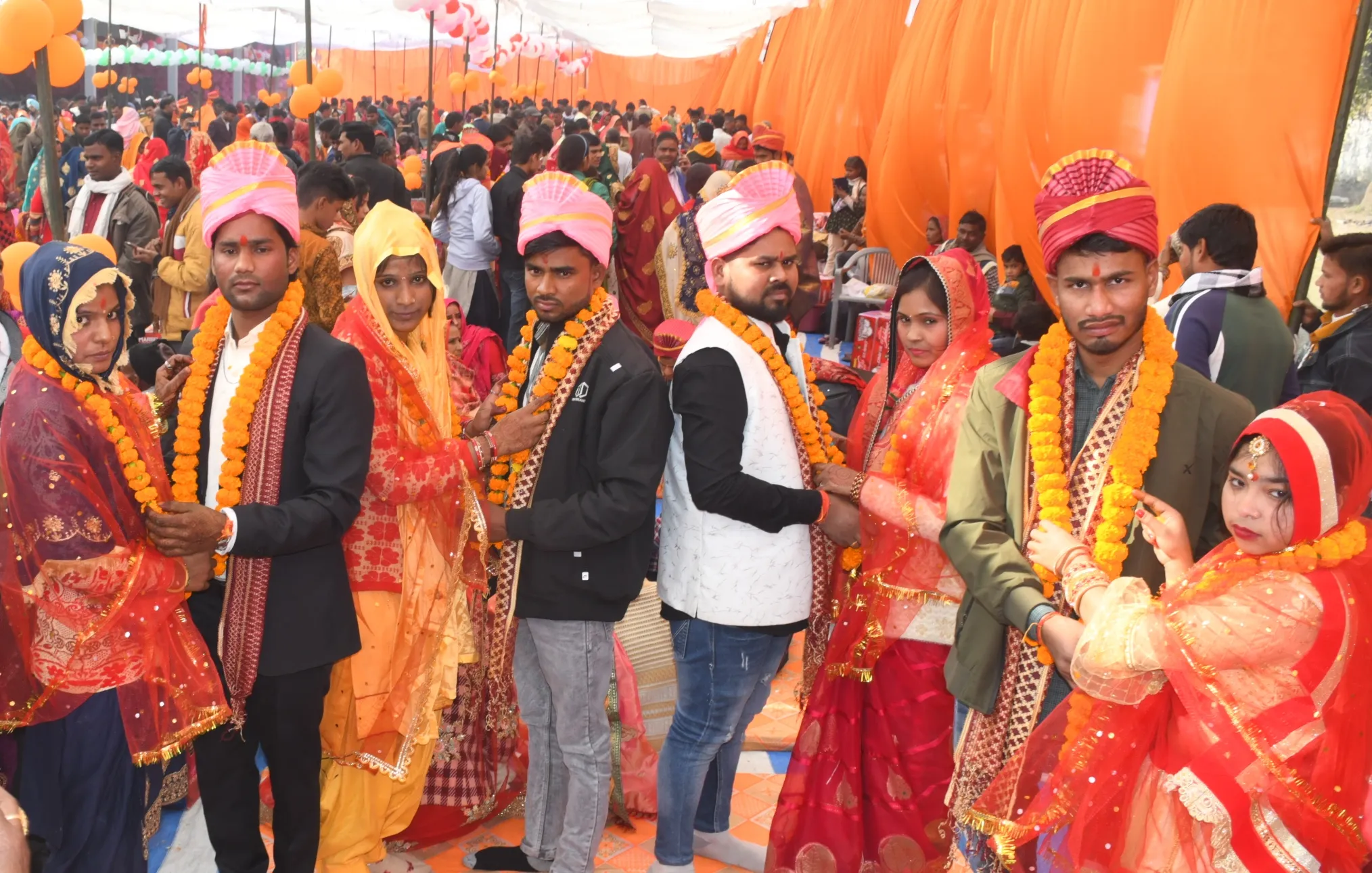 सामूहिक विवाह : दूसरे दिन 533 जोड़ों ने थामा एक-दूजे का हाथ