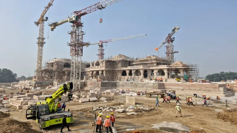 Ayodhya Ram mandir : ट्रस्ट ने सोशल मीडिया पर जारी की निर्माण कार्य की तस्वीर, आप भी देखिये 