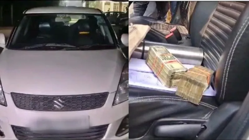 आगरा : फोरेंसिक और एंटी करप्शन टीम के सामने खोली गई लेखपाल की कार, बरामद हुई 10 लाख की रकम
