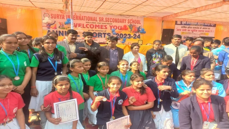 संतकबीरनगर : वार्षिक क्रीड़ा समारोह 2023 में ओवरऑल ग्रीन हाउस रहा चैम्पियन