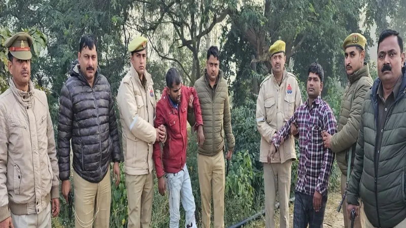 सीतापुर : पुलिस मुठभेड़ में 25 हजार के दो इनामिया अपराधी गिरफ्तार