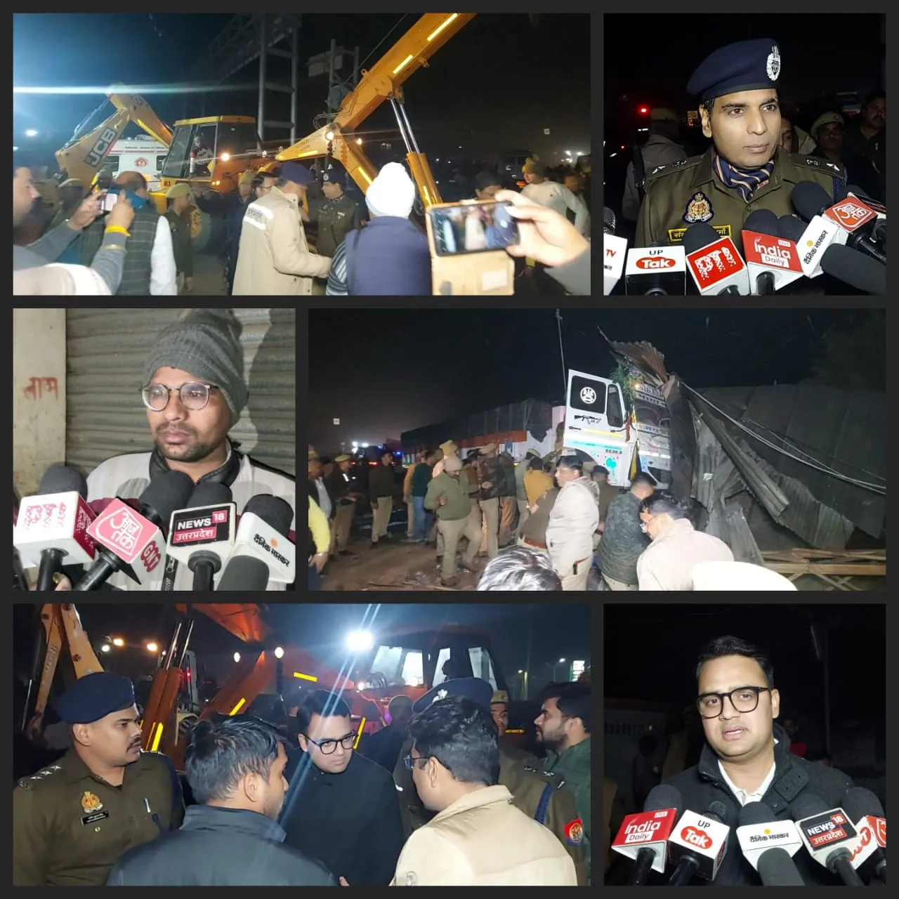 इटावा : तेज रफ़्तार ट्रक ढाबे में घुसा, ढाबा मालिक समेत चार युवकों की मौत, दो घायल