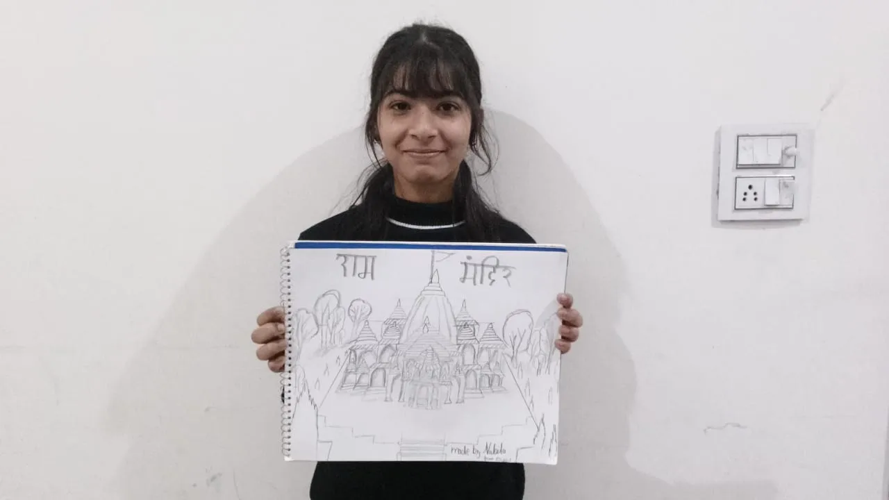 पीलीभीत: नबीला फातमा ने अक्टूबर में देखी रामलीला, अब बनाया राम मंदिर का पोस्टर, दे दी भाईचारे की मिसाल