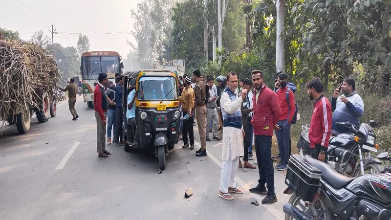 अमरोहा : बाइक व पिकअप की भिड़ंत में बाइक सवार की मौत