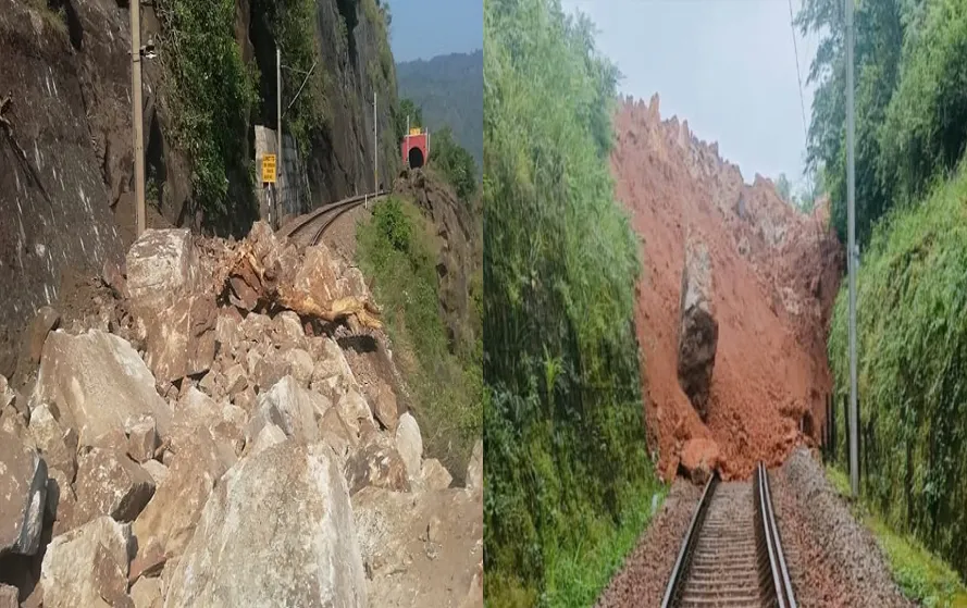 मिचौंग तूफानः भारी बारिश से गिरी चट्टान, कोत्तवलसा-किरंदुल लाइन की सभी ट्रेनें रद्द