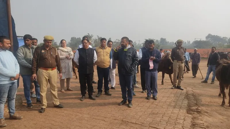 मुरादाबाद: गोशाला में अव्यवस्थाओं पर जिलाधिकारी ने लगाई फटकार, शौचालय के दरवाजे न होने पर जताई नाराजगी
