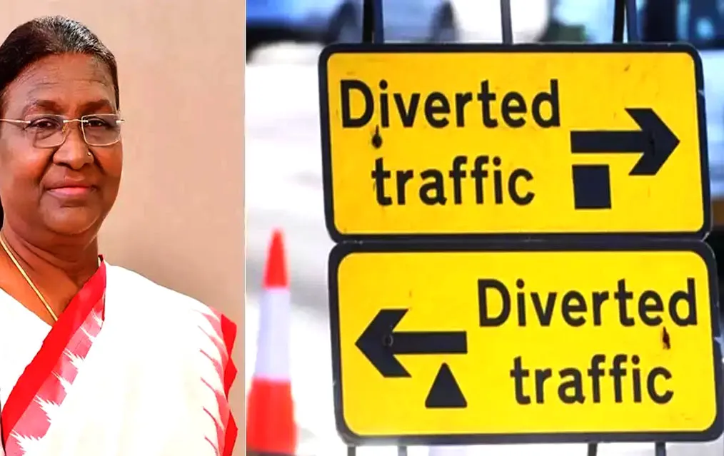 लखनऊ में राष्ट्रपति का आगमन कल, दो दिन रहेगा ट्रैफिक रूट डायवर्जन, जानिए किन-किन मार्गों पर हुआ परिवर्तन