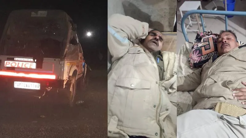 प्रयागराज: हाईकोर्ट के जस्टिस के एस्कॉर्ट की जिप्सी हुई दुर्घटनाग्रस्त, पुलिसकर्मी हुए घायल 